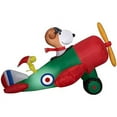 thumbnail image 1 of Gemmy Christmas Airblown Inflatable 4.5' Snoopy in Airplane Scene, 1 of 2
