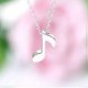 thumbnail image 1 of Notes Necklace Simple Dainty Silver Pendant Necklace Music Lovers Necklace Chain For Women And Girls Silver, 1 of 5