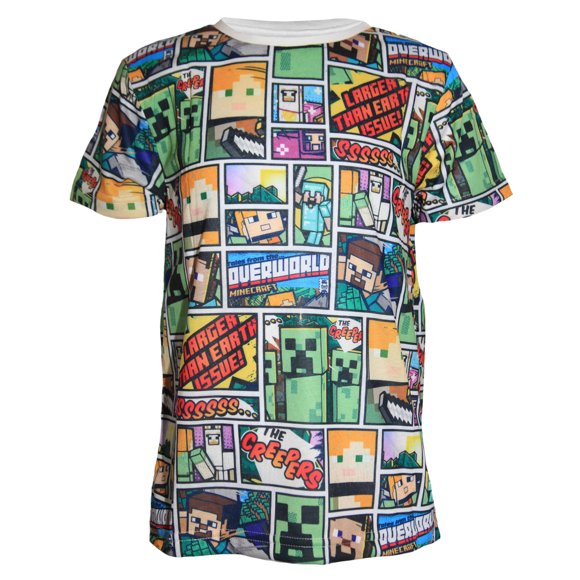 Minecraft T-Shirt Overworld pour Garçons/filles