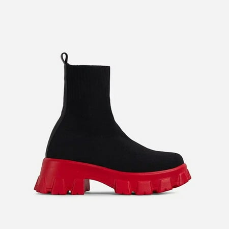 

Women Stockings Lolita Ankle Fashion Rubber Rock Shoes Woman Boots Socks Heels Luxury Designer Clogs Platform Round Toe Boots