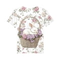 thumbnail image 5 of ZVAVZ 2026 Trendy Easter Shirts for Girls Funny Bunny Graphic Tee Shirts Toddler Girls Cotton Short Sleeve Tops Crewneck Casual Summer T Shirts White,3 Years, 5 of 6