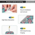 thumbnail image 3 of Coolnut Pink Flower Sink Splash Guard for Faucet 2 Packs Faucet Absorbent Mats, Peach Blossom Faucet Handle Drip Catcher Quickly Drying Mat for Kitchen Counter Bathroom, 14.9"x5.5", 3 of 7