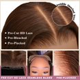 thumbnail image 2 of Peluca sin pegamento SFD, cabello humano marrón chocolate, 26 pulgadas, 200% de densidad, 2 of 6