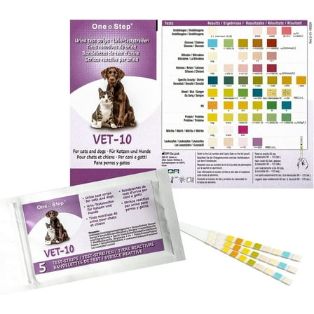 One Step Pet Urine Testing Strips, 5 x 10 Parameter Tests