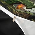 thumbnail image 4 of Metsweet Dino Tyrannosaurus Rex Duvet Cover Queen, Volcano Letter S Queen Bedding, Green Brown,Black Reversible,3-Piece,1 Duvet Cover and 2 Pillowcases, 4 of 6