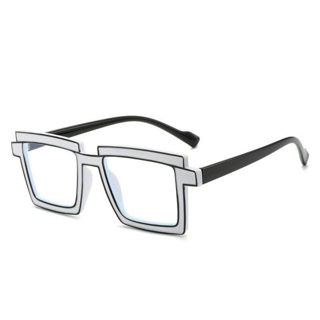 Blue Light Blocking Glasses, Staron 2026 Anti Eye Strain Color Contrast Glasses, Plastic Frame Unisex Computer Glasses for Screen Use Party Style