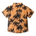thumbnail image 4 of Miqool Toddler Boys Girls Hawaiian Shirt Kids Tropical 3D Print Short Sleeve Button Down Shirts for 12Months-9 Years Old, 4 of 9
