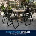 thumbnail image 4 of Flash Furniture 2 Pack HERCULES Series 500 lb. Capacity Heavy Duty Black Plastic Folding Chair with Built-in Ganging Brackets, Adult, 4 of 17