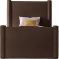 thumbnail image 3 of Meridian Furniture Elias Brown Velvet Twin Bed, 3 of 9