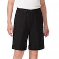 thumbnail image 2 of hengsof Boys Back to School Dress Shorts, Kids Loose Fit Uniform Half-Length Shorts, Solid Casual Sport Shorts, 2 of 5