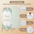 thumbnail image 4 of 4FT Arch Backdrop Covers, Happy Birthday Wedding Arch Cover Stretchy, Farmhouse Sage Green Eucalyptus Floral Chiara Arches Backdrop Stand Covers for Birthday Baby Shower Party Banquet Decor, 4 of 9