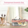 thumbnail image 6 of Unique Bargains 2pcs Clear Makeup Bags Waterproof Cosmetic Bags for Travel Zipper Makeup Pouch Black, Pink, 6 of 7
