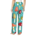 thumbnail image 3 of Uemuo Mushrooms Pattern Women's Wide Leg Palazzo Lounge Pants with Pockets Light Weight Loose Comfy Casual Pajama Pants-Small, 3 of 9