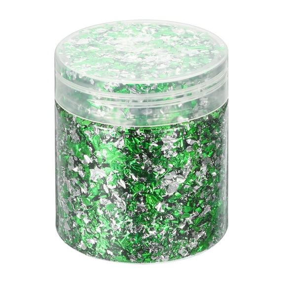 Gold Foil Flakes for Resin, 3g Metallic Foil Flakes, Imitation Gold Foil Flakes Metallic Leaf, Green Silver