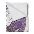 thumbnail image 2 of Peacock Mandala Soft Flannel Fleece Throw Blanket, Ornamental Design of Detailed Hand-drawn Peafowl Illustration, Cozy Plush for Indoor and Outdoor Use, 70" x 90", Multicolor, by Ambesonne, 2 of 5