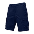 thumbnail image 4 of BVnarty Men's Summer Multi-Functional Cargo Shorts Solid Color Outdoor Casual Shorts With Multiple Pockets For Hiking And Workouts Navy XL, 4 of 7