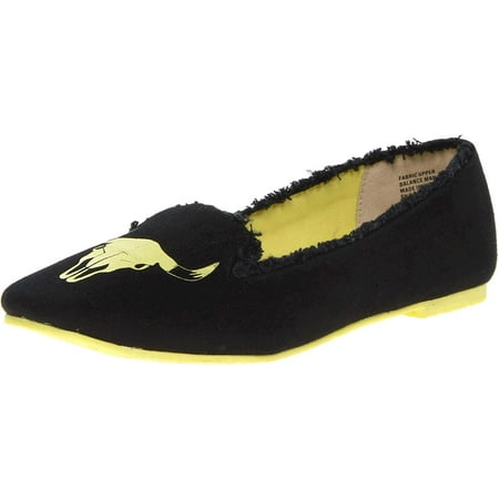 BC Footwear Women's Paint The Town Red Flat,Black Bull,9 M US