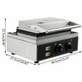 thumbnail image 3 of Miumaeov 2-Slice Commercial Electric Sandwich Maker Stainless Steel Panini Press Grill Making Machine Adjustable Temperature, 3 of 20