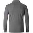 thumbnail image 4 of SPEEDRUN Men's Golf Polo Shirts Casual Business Long Sleeve Polo Shirt for Men Moisture Wicking Dry Quickly Cationic Tennis Golf T-Shirts Deep Gray L, 4 of 7