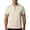 ZA-Khaki collar shirt, variant on Mens Henley Shirts Short Sleeve Casual Summer Basic T-Shirts 2 Button Solid Collarless Shirts for Work Business