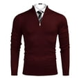 thumbnail image 5 of COOFANDY Mens Slim Fit 1/4 Zip Up Mock Neck Polo Sweater Casual Long Sleeve Sweater Pullover Sweaters, 5 of 8