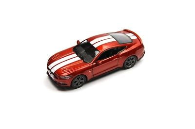 5' Kinsmart 2015 Ford Mustang GT Stripe Diecast Model Toy Car 1:38 Orange