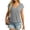 Gray, variant on Women's V-Neck Short Sleeve Blouse, Casual Comfortable Basic Top, Soft Polyester Cotton Blend T-Shirt for Yoga and Daily Wear