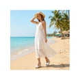 thumbnail image 6 of BLISSFUL STEP Bow Knot Open-Toe Sandal Platform Buckle Slingback Strap Sandals for Women White (Size 7), 6 of 7