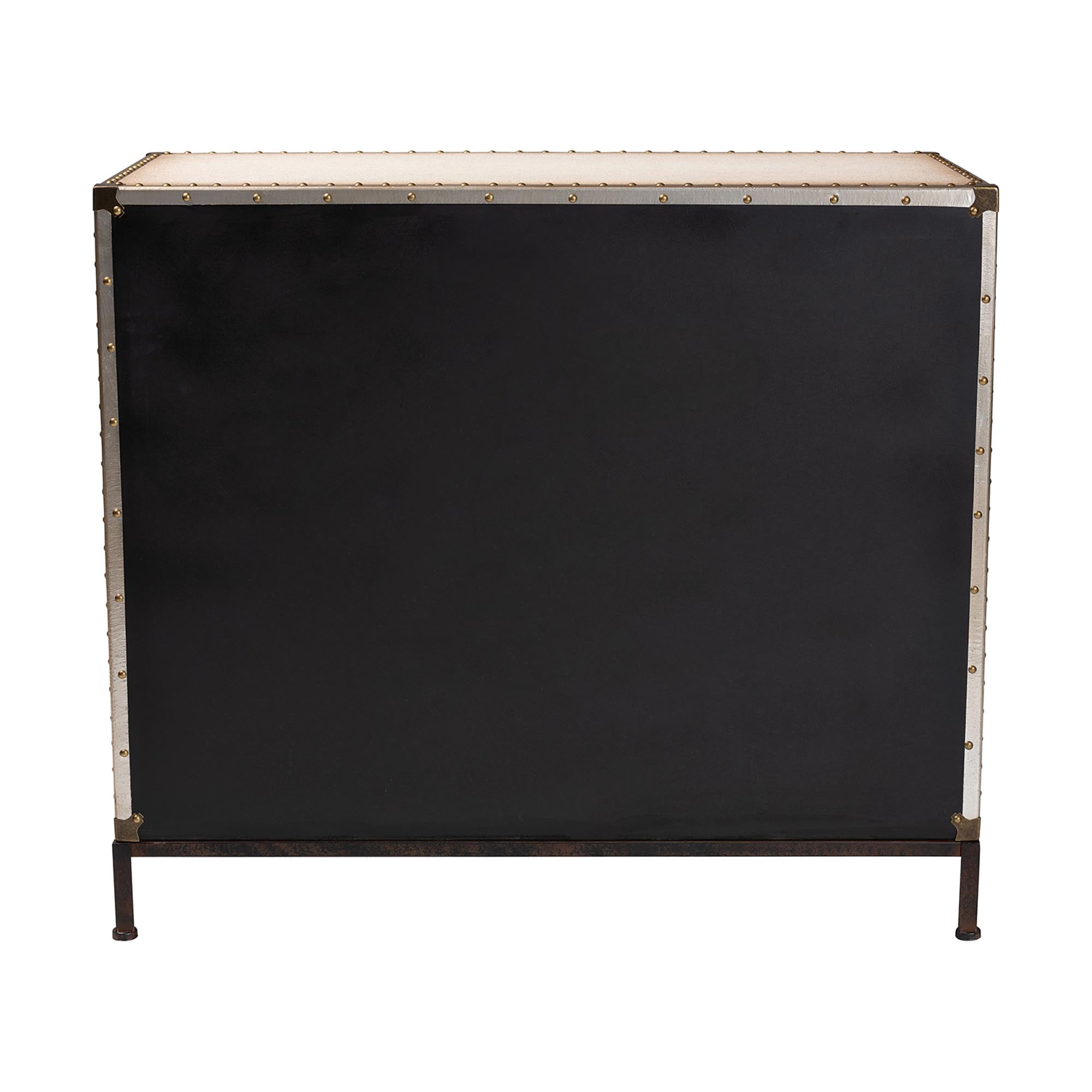 Baxton Studio Benton Vintage Storage Cabinet, 4-Drawer, Black