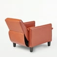 thumbnail image 5 of GDF Studio Theresa Contemporary Upholstered Pushback Recliner, Burnt Orange and Dark Brown, 5 of 10