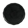 thumbnail image 5 of Kate and Laurel Alessia Modern Decorative Scalloped Round Footed Metal Tray, 16 Inch Diameter, Black, Transitional Food-Safe Cast Aluminum Pedestal Tray with Rough Texture and Deckled Edge, 5 of 8