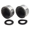 thumbnail image 2 of 2pcs Pipe PVC Threaded Cap Round Female Thread Hose Connector with Rubber Seals, 2 of 9