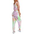 thumbnail image 4 of Costume Sportif Élastique à Poches Sans Manches Teinté à la Cravate pour Femmes, 4 of 7