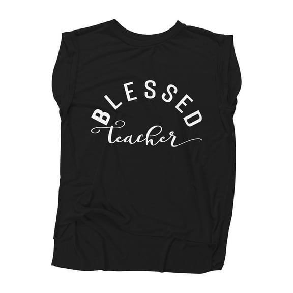 NanyCrafts' Blessed Teacher Flowy Muscle Tee