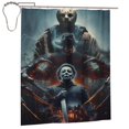 thumbnail image 2 of Freddy vs Jason Horror Shower Curtain, Bathroom Bathtub Decor Curtain for Girls Boys Kids, Waterproof Fabric Bath Curtain with 12 Hooks 60x72 Inches Iron, 2 of 8