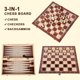 thumbnail image 3 of 1 3 EN 1 JUEGO DE AJEDREZ DE MADERA DE AJEDREZ DE AJEDREZ DE MADERA PARA ADENTOS Para Adultos, 3 of 7