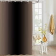 thumbnail image 4 of Fabric Shower Curtain Ombre Abstract Gradient Brown Black Shower Curtains with 12 Hooks Waterproof Machine Washable Bath Curtains for Bathroom, 54 x 78in, 4 of 6