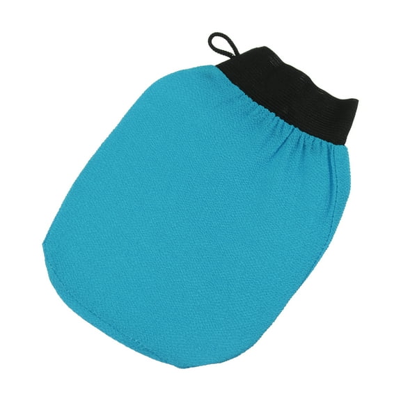 Unique Bargains 1 Pc Shower Gloves Exfoliating Glove for Bathroom for Shower 8.07"x5.71" Blue