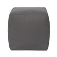 thumbnail image 1 of Gouchee Home Cube Soleil Outdoor/Indoor Charcoal Ottoman Pouf – Waterproof Cube Pouf with Polystyrene Bead Filling, Lightweight Modern Seating for Patio, Deck, or Living Room, 1 of 5