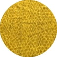 thumbnail image 1 of Ahgly Company Indoor Round Abstract Yellow Modern Area Rugs, 3' Round, 1 of 4