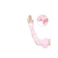 thumbnail image 3 of Women's Satin Hooked Finger Gloves Feather Cuffs Fingerness Costplay Sleeves for Christmas Dance 1920s Party Pink, 3 of 7