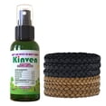 thumbnail image 2 of Kinven Bracelets and Spray Pack for Mosquito - 2 x 2oz Spray Bottle + 12 Bracelets, Light Blue/Black, Great Looking, Insect Wristband & Spray, Waterproof, Indoor Outdoor Protection for Adults & Kids, 2 of 6