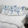 thumbnail image 4 of Blue Teal Eucalyptus Leaves Throw Pillow Cover, Pillowcase Protectors with Zipper, Breathable Decorative Lumbar Pillow Case Cover, Watercolor Weeping Botanical Pillow Shams for Couch Sofa 12x20Inch, 4 of 8