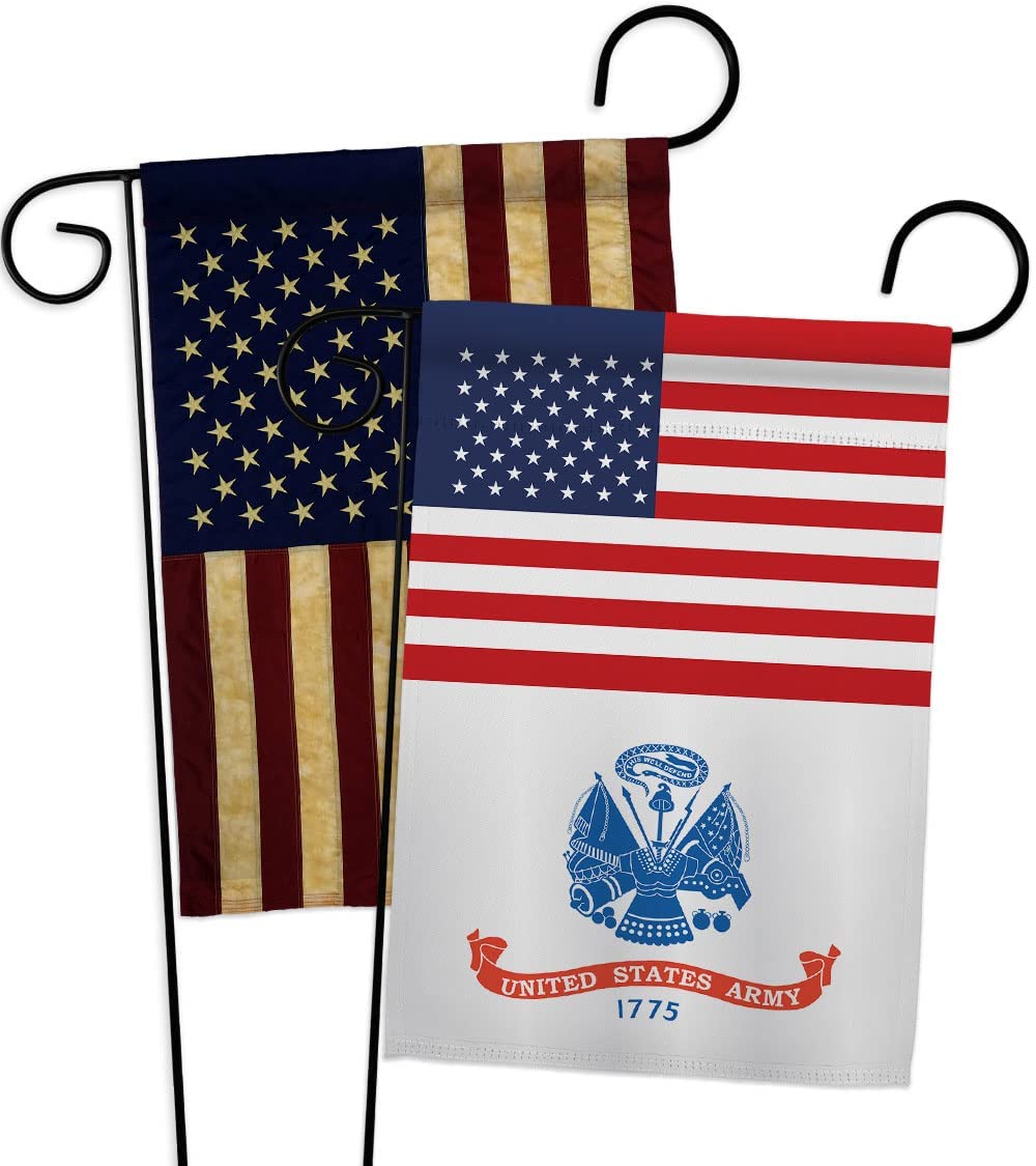 Breeze Decor US Army Veteran Gartenflagge – 33x47 Cm, Doppelseitig, Aus Strapazierfähiger Jute
