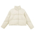 thumbnail image 1 of iHPH7 Puffer Jacket Women Cropped Puffer Jacket Short Jackets for Women Winter Jackets for Women Cropped Puffer Coat Winter Outfits for Women Overcoat for Women White L, 1 of 5
