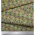 thumbnail image 2 of Soimoi Cotton Duck Fabric Dot,Cross Sign & Square Geometric Print Fabric by Yard 42 Inch Wide, 2 of 3