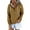 Khaki, variant on Mlzmgr Hoodies for Women 1/4 Button Drawstirng Regular Fitted Sweatshirts Solid Color Casual Sports Shirts
