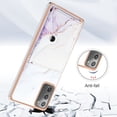 thumbnail image 6 of TECH CIRCLE Stylish Case for Samsung Galaxy Note 20 Ultra (6.9") - Premium TPU/PU Leather Phone Case [Built-in Wallet Feature] Lightweight Cute Marble Durable Cover, White, 6 of 6