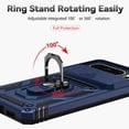 thumbnail image 4 of KOMI for Pixel 8 Pro Case, Google 8 Pro Case with Tempered Glass Screen Protector and Slide Camera Cover, Magnetic Ring Car Mount Holder Kickstand Protective Cases Cover for Google Pixel 8 Pro Blue, 4 of 5