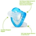 thumbnail image 7 of RaZbaby Jollypop Pacifier for Babies 3 Months and Up, Made, Natural Shaped Orthodontic Binky, Lovingly Shared in NICUs & Hospitals Worldwide, Medical-Grade 100% BPA-Free - 2 Pack - Teal, 7 of 7